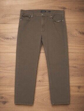 Lucky Brand 121 Slim Straight Jeans Mens 38x30 Brown Stretch Casual Pants